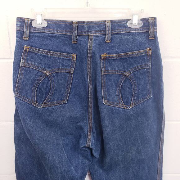 Lerner Jeans Womens Size 15/16x35 Medium Wash Vtg 70s\80s Straight Leg High Rise - Picture 6 of 10